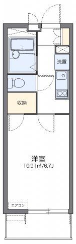 レオパレスブルファーニⅡの間取り画像