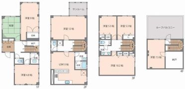 上北沢1丁目戸建(桜上水)の間取り画像