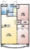 ユーミー桂川Ⅱの間取り画像