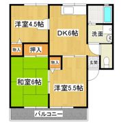 つくばルミエールB棟の間取り画像