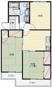 マンションブルースカイの間取り画像