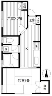 アミューズ磯子壱番館の間取り画像