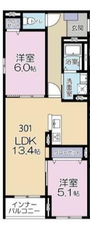 カサブランカの間取り画像