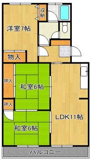 ハイツ山鋒の間取り画像