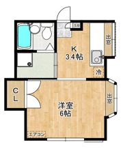 天神橋コーポの間取り画像