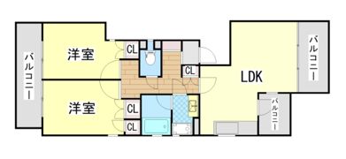 御影大蔵マンションの間取り画像