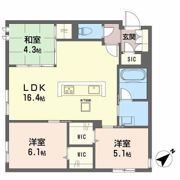 LUCE帯山西 Aの間取り画像
