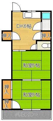 大膳橋コーポの間取り画像