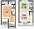 寝屋川市萱島東2丁目貸家の間取り画像