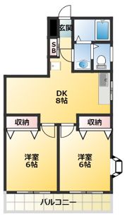 サプリングフィールド中川の間取り画像