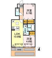 ウィットSENGEN A棟の間取り画像
