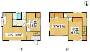 白楽町戸建 北西の間取り画像