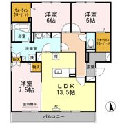 メゾンソレイユ B棟の間取り画像