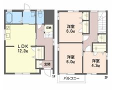 平岡邸 Aの間取り画像