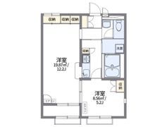 レオパレスアプリコットの間取り画像