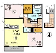 レガロ鈴蘭Ⅱ棟の間取り画像
