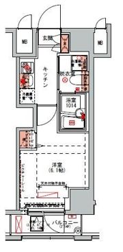 ハーモニーレジデンス山手大塚＃002の間取り画像