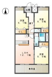 山椿 Aの間取り画像