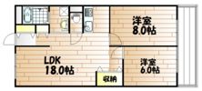 ホークメゾン岡山の間取り画像