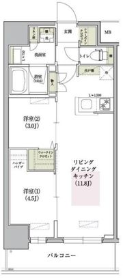 アーバネックス南森町WESTの間取り画像