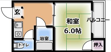 寿ハイツの間取り画像