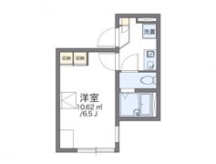 レオパレスシングルフラット梅田の間取り画像