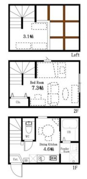 ハーミットクラブハウス高井戸の間取り画像