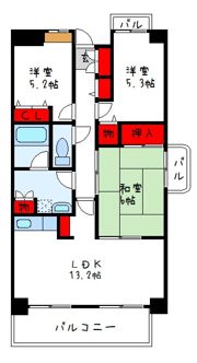 シャルマン和泉の間取り画像