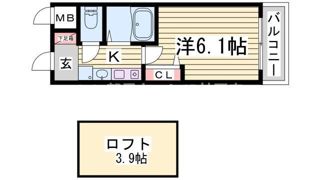 エステムコート神戸県庁前Ⅲフィエルテの間取り画像