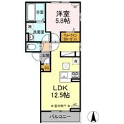 ロータスⅡ B棟の間取り画像