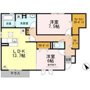 ソレアード サラダ A棟の間取り画像