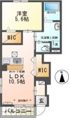 クレッセント高塚Bの間取り画像