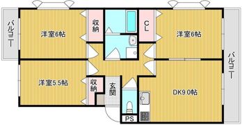 ハピネス篤 B棟の間取り画像