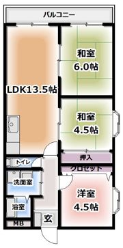 コスモスハイツの間取り画像