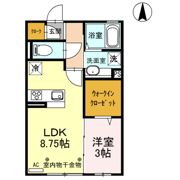 アスター Bの間取り画像