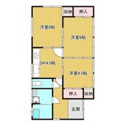 吉永貸家 1号棟の間取り画像