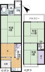 島江町2丁目テラスハウスの間取り画像