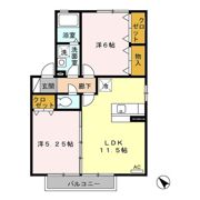 セジュール古城の坂Bの間取り画像