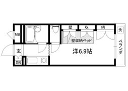 セレーネ田辺Ⅲ-Bの間取り画像