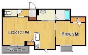 シャーメゾン則松東の間取り画像