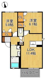 ヴェルドミールK A棟の間取り画像