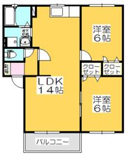 サンフラワー Bの間取り画像