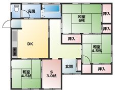 勢田貸家の間取り画像