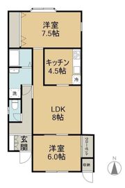 鳥羽タウンハウスBの間取り画像