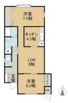 鳥羽タウンハウスBの間取り画像