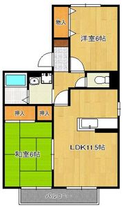 ベルデュール中曽根 A棟の間取り画像