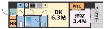 Alivis九条の間取り画像