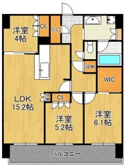 ザ・サンパーク小倉駅タワーレジデンス 509号室の間取り画像