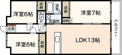 ハイネス鈴峰の間取り画像