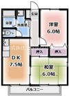 コスモコート東の間取り画像